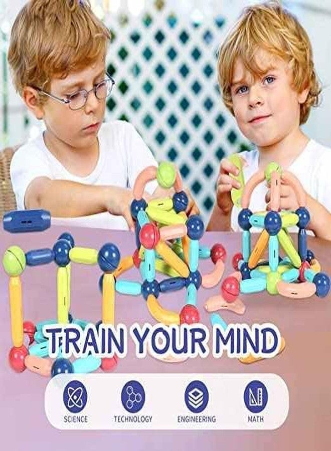 Barasti Magnetic Sticks Building Blocks for Kids Toy, Activity Game for Toddlers, Learning Educational Magnetic Toy for Girls, Learning Sticks & Balls for Kids Years 4 5 6 8 10 to 12 Old (24 Pcs) - Image 5